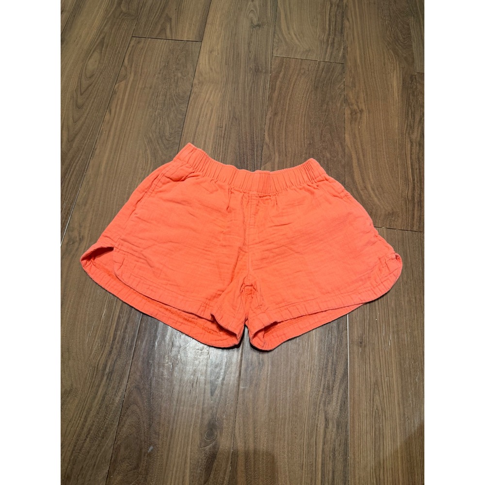Old Navy Coral Orange Cotton Gauze Elastic Waist Dolphin Shorts Women
